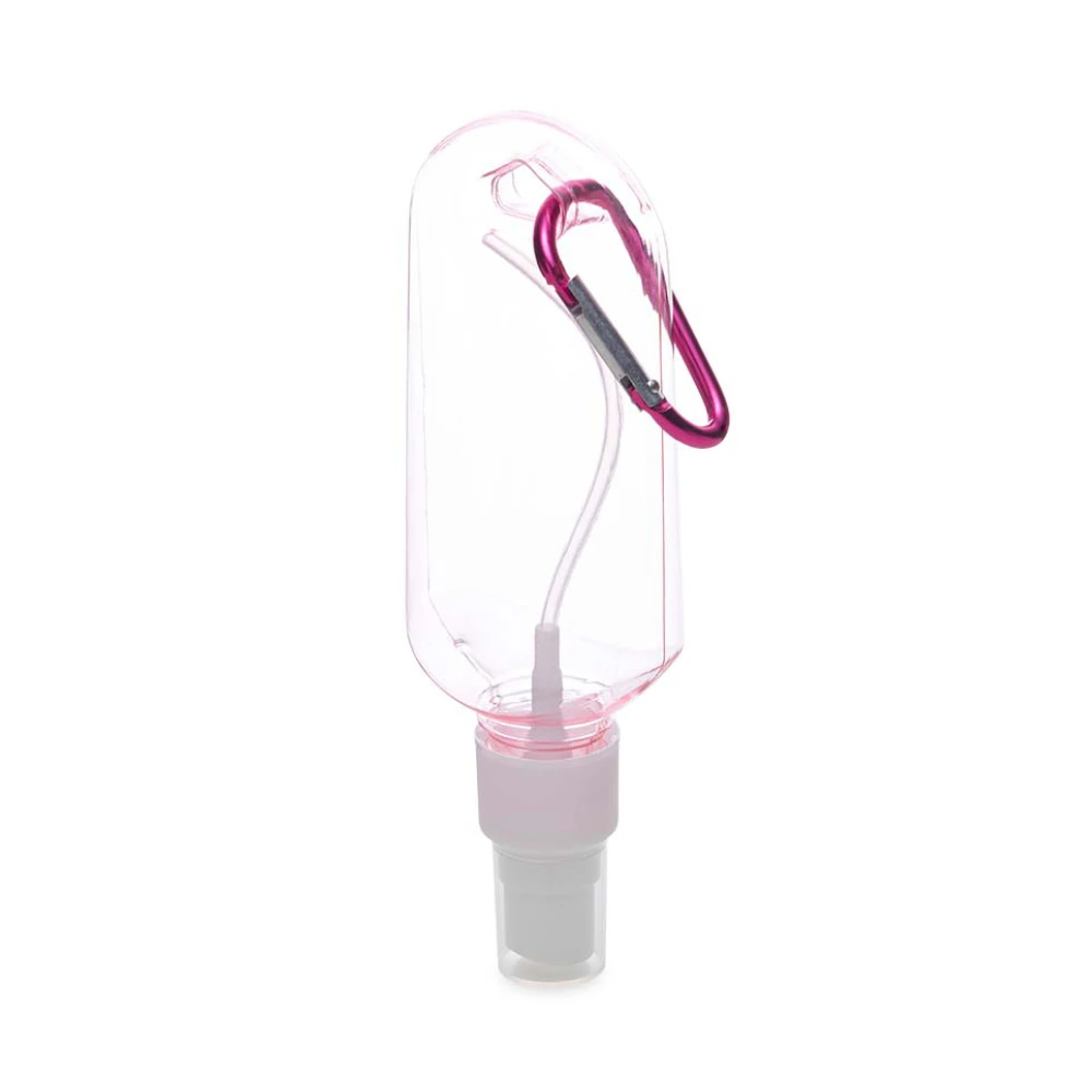 Frasco plástico com mosquetão personalizado para brindes promocionais