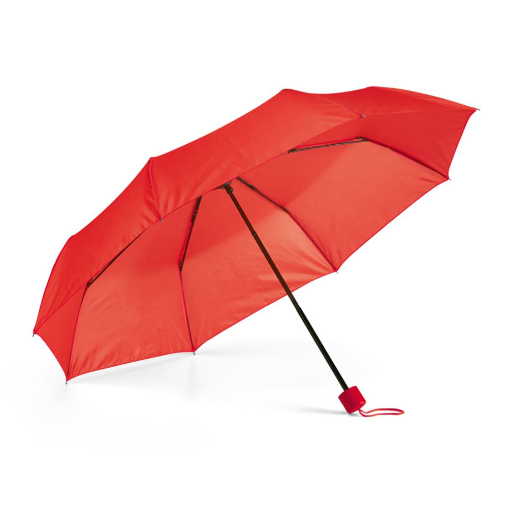 Guarda-chuva Dobrável em 3 Seções Vermelho para Brindes Personalizados