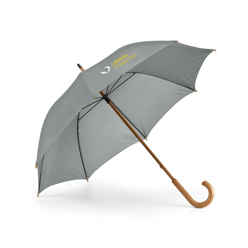 Guarda-chuva Cinza em Poliéster para Brindes Promocionais