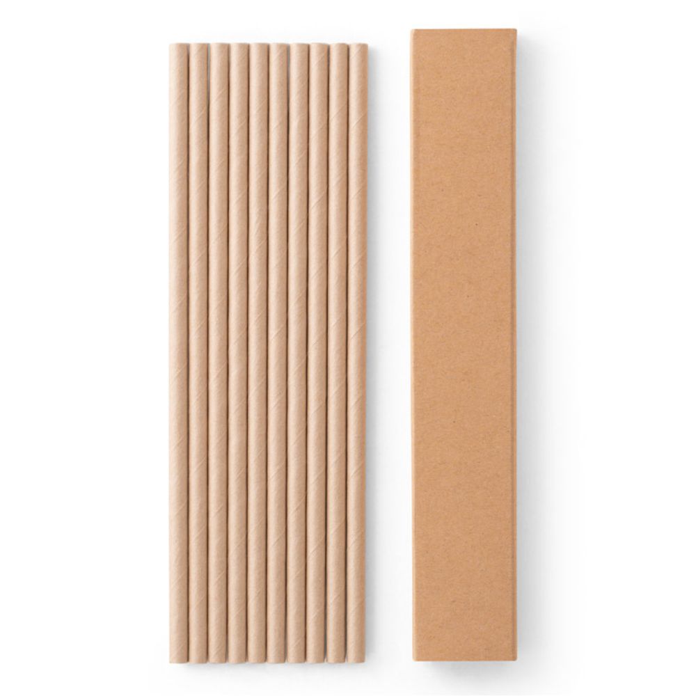 Kit Canudos em Papel Kraft Personalizado para Brindes