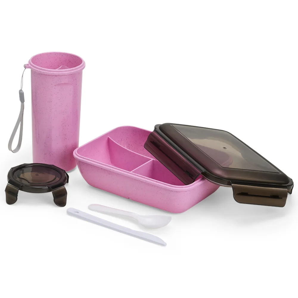 Kit Copo e Marmita Fibra de Bambu Personalizado para Brindes Promocionais