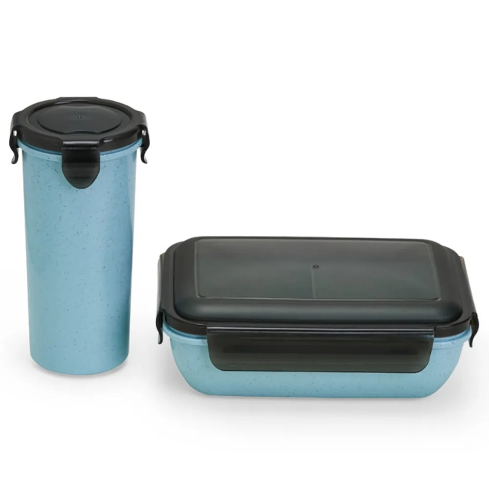 Kit Copo e Marmita Fibra de Bambu Personalizado para Brindes Promocionais