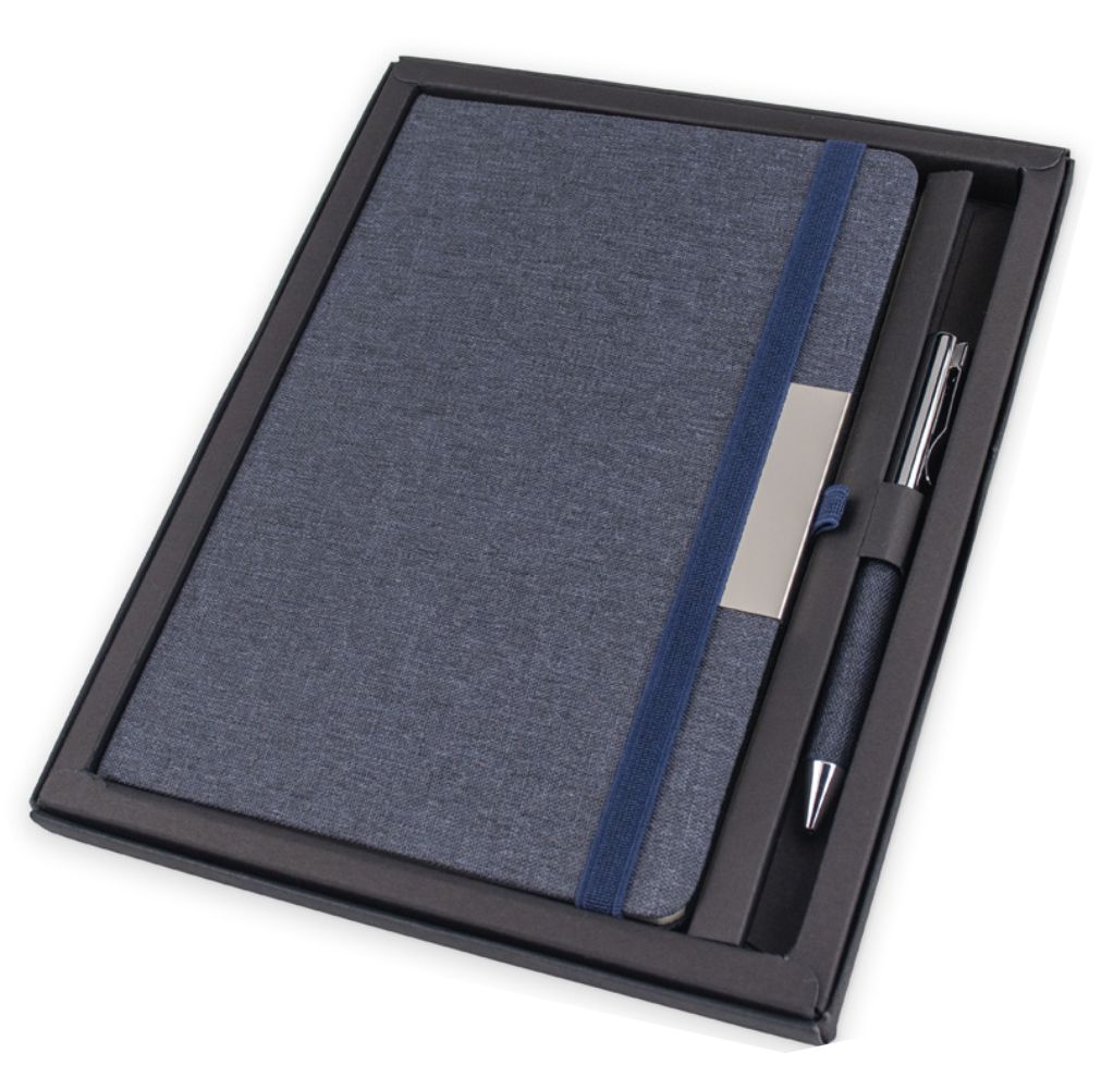 Kit Executivo 2 Peças Azul para Brindes Personalizados