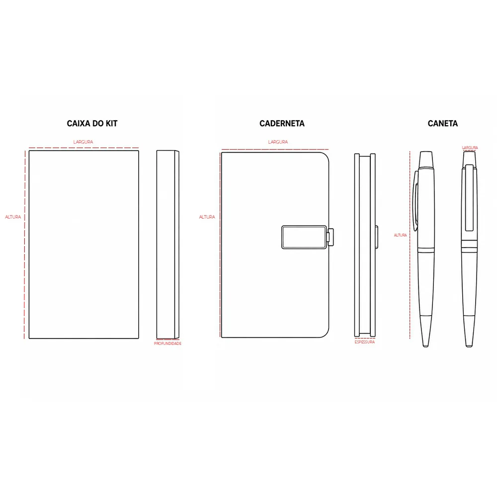 Kit Executivo 2 Peças para Brindes Personalizados