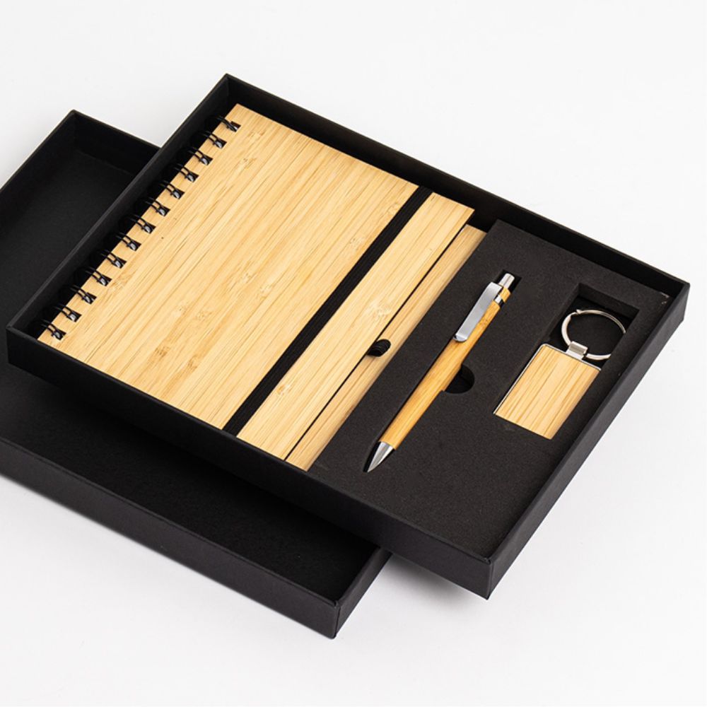 Kit executivo ecológico personalizado para brindes corporativos
