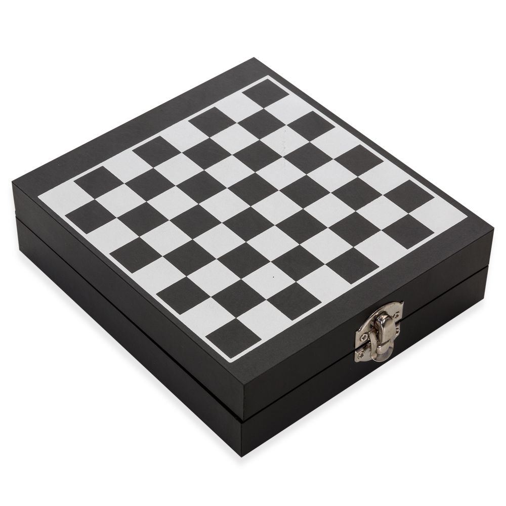 Kit Vinho com Jogo de Xadrez para Brindes Personalizados