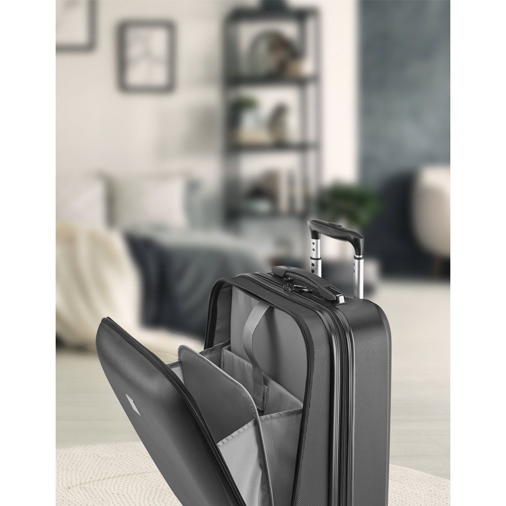 Mala de Viagem Executivo em ABS Preto para Brindes Personalizados