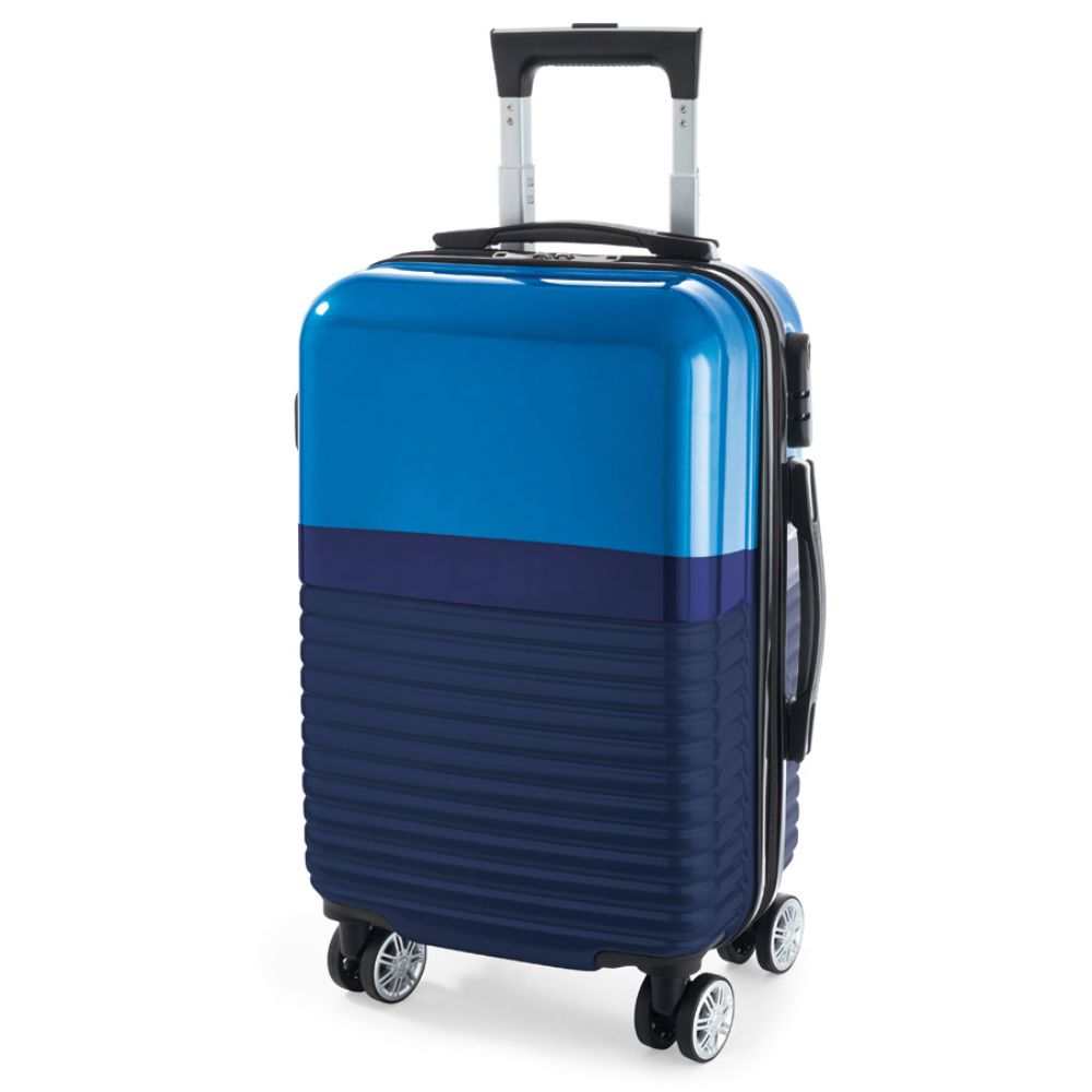 Mala de Viagem Azul Personalizada com Rodinhas para Brindes