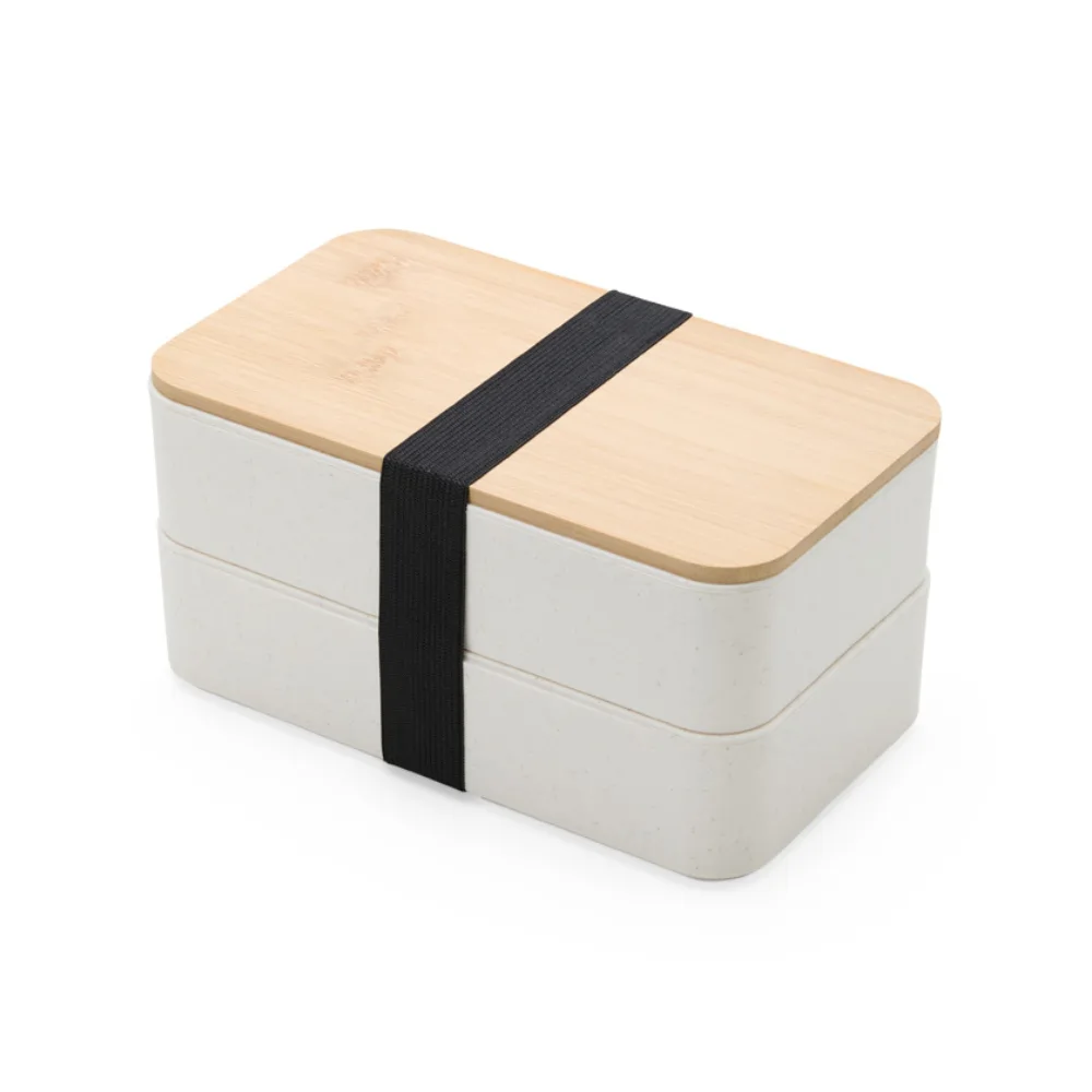 Marmita dupla fibra de trigo personalizada para brindes promocionais