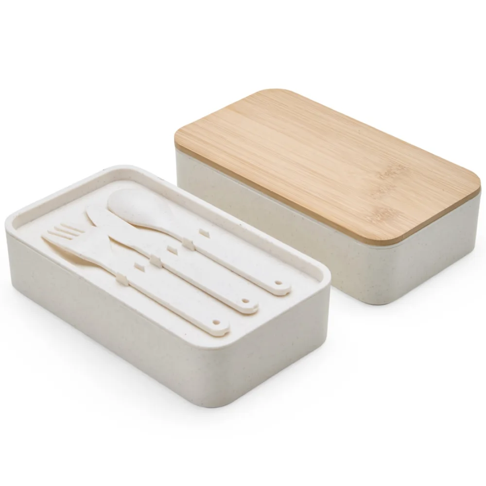 Marmita dupla fibra de trigo personalizada para brindes promocionais