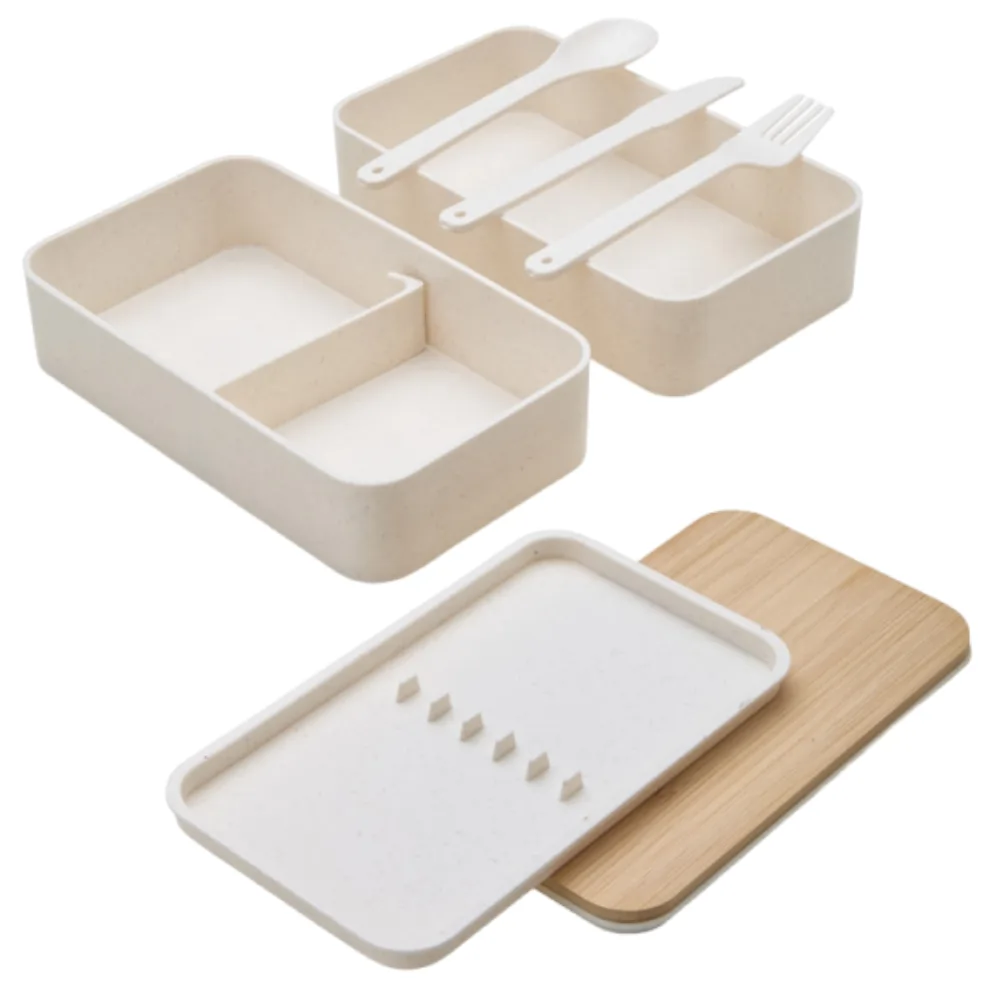 Marmita dupla fibra de trigo personalizada para brindes promocionais