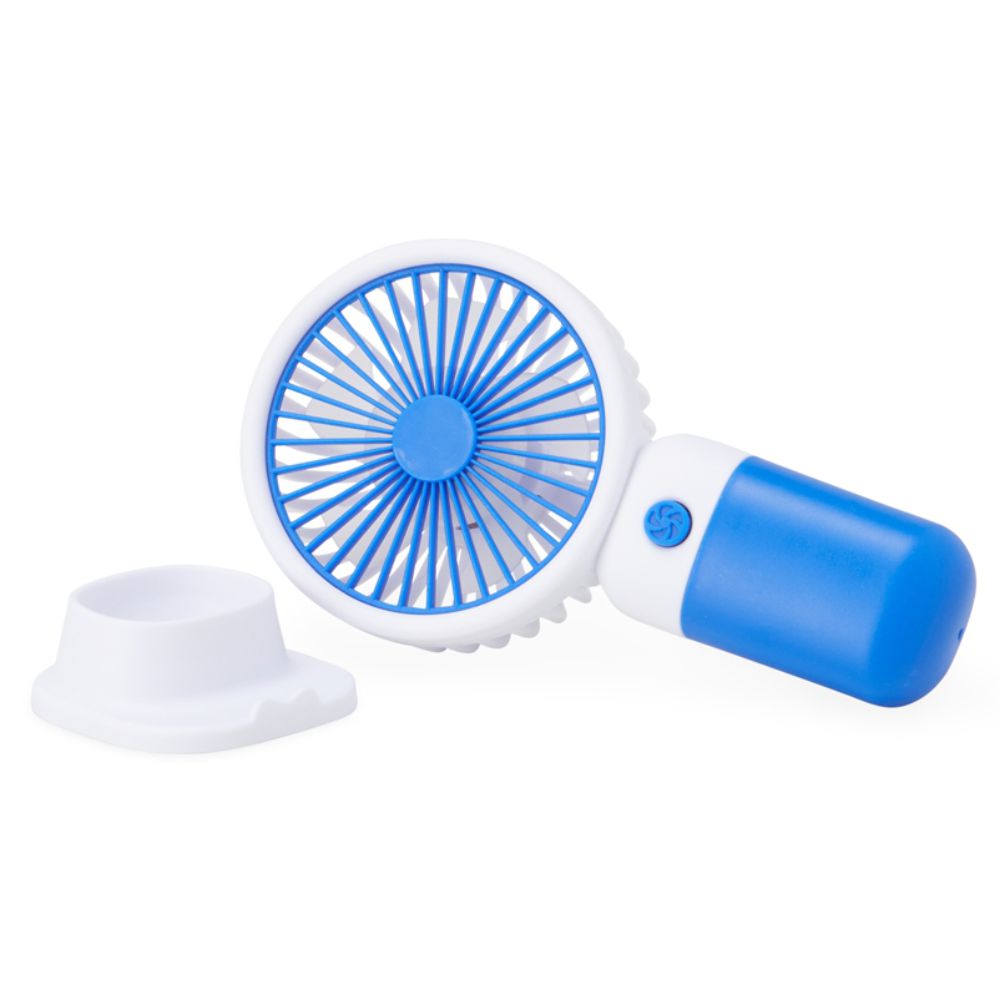 Mini Ventilador Azul Recarregável Personalizado para Brindes