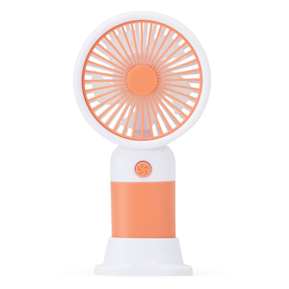 Mini Ventilador Laranja Recarregável Personalizado para Brindes