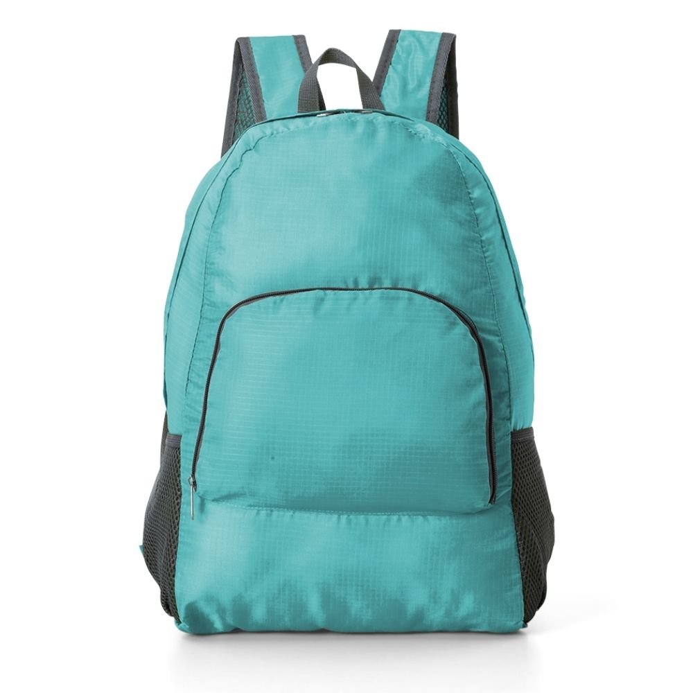 Mochila de Nylon Dobrável 25 Litros para Brindes Azul Claro