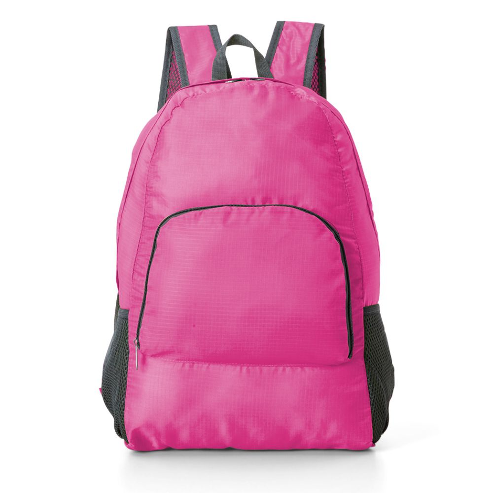 Mochila de Nylon Dobrável 25 Litros para Brindes Rosa