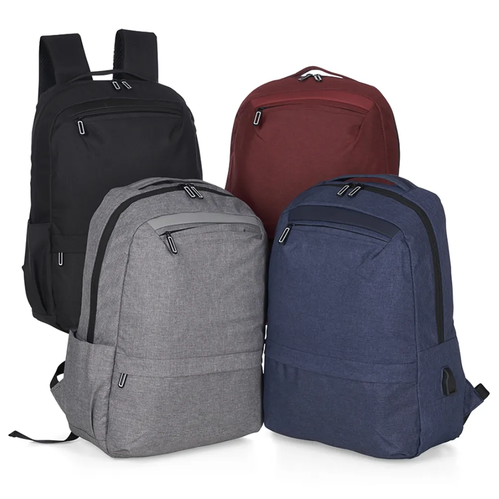 Mochila de Nylon USB 21 Litros para Brindes