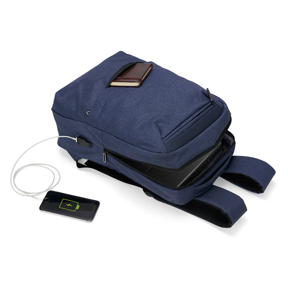 Mochila de Nylon USB 21 Litros para Brindes