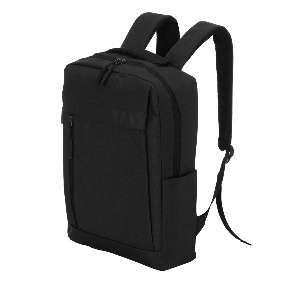 Mochila de Nylon USB 21L Preto Personalizada para Brindes