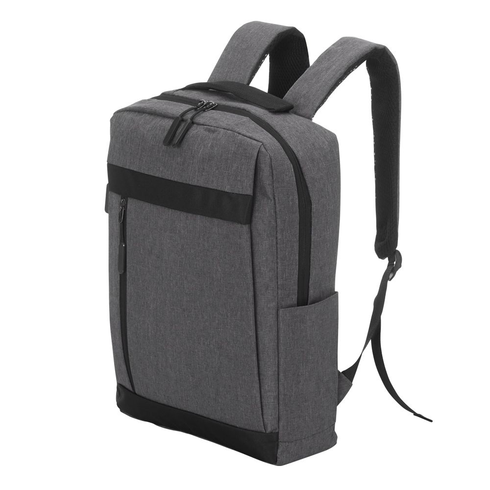 Mochila de Nylon USB 21L Cinza Personalizada para Brindes