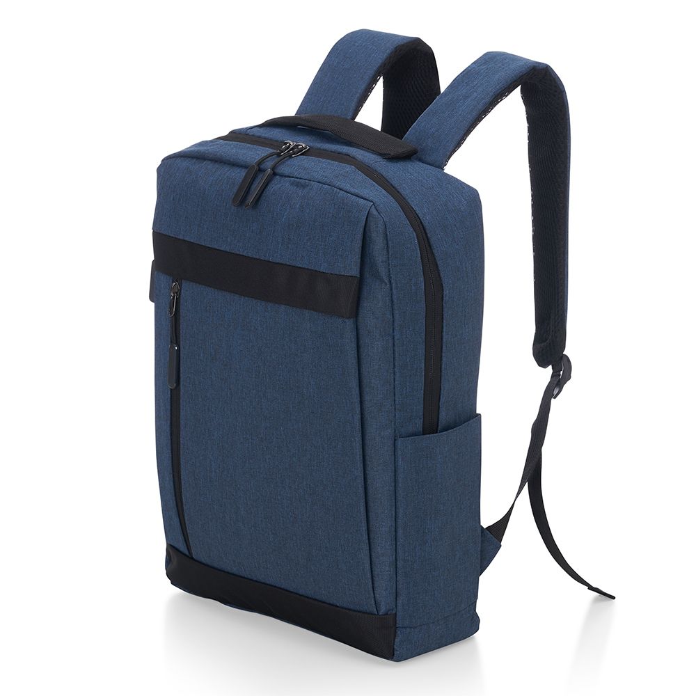 Mochila de Nylon USB 21L Azul Personalizada para Brindes