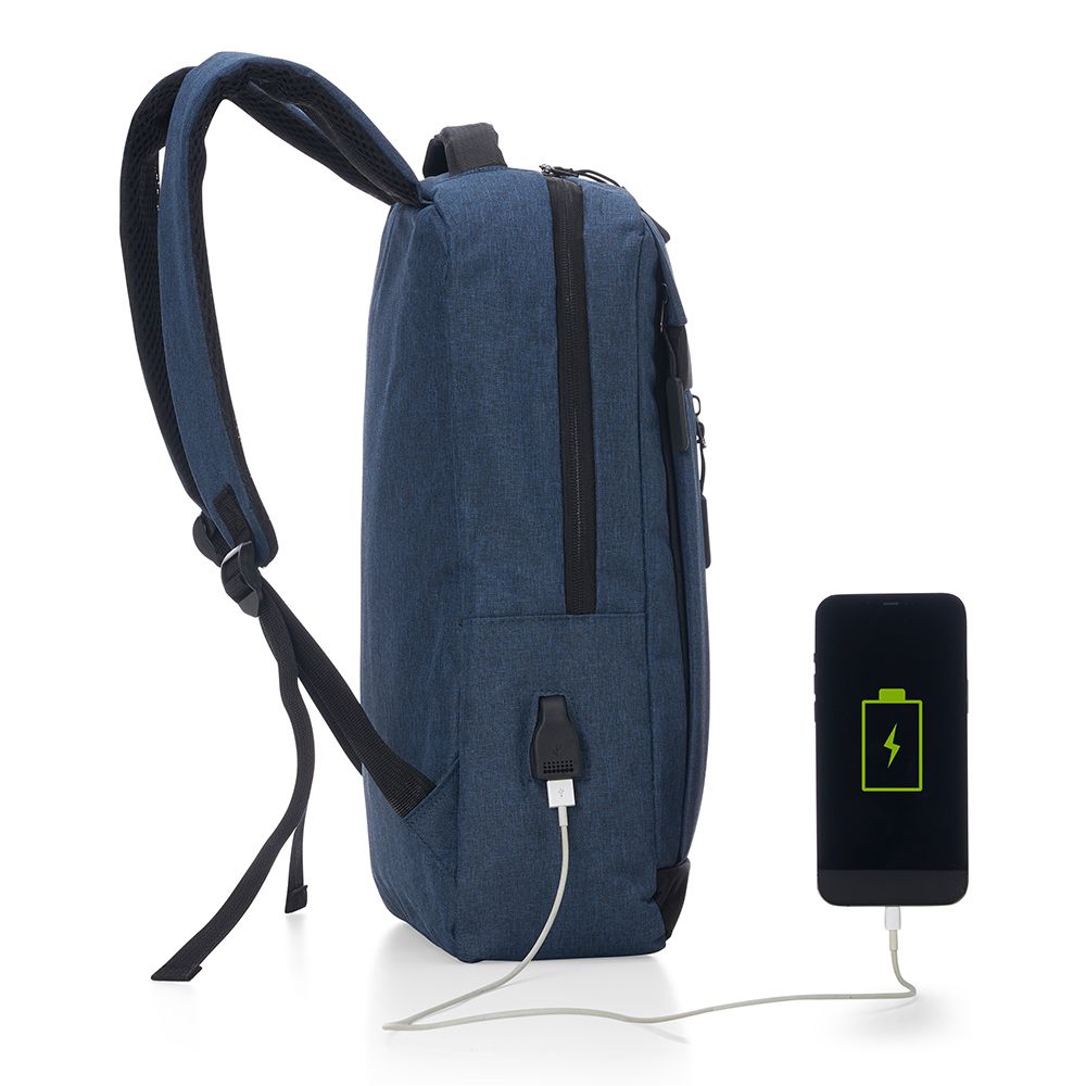 Mochila de Nylon USB 21L Personalizada para Brindes