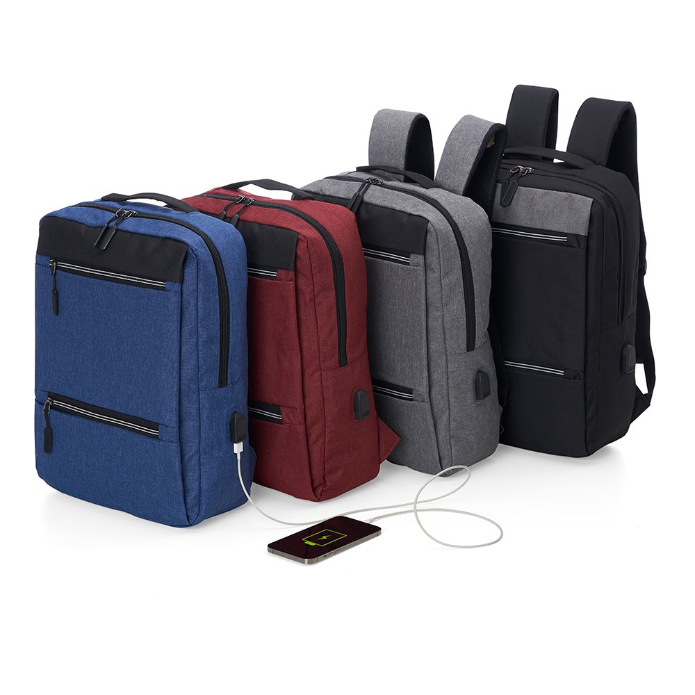 Mochila de Nylon USB 21L Promocional para Brindes