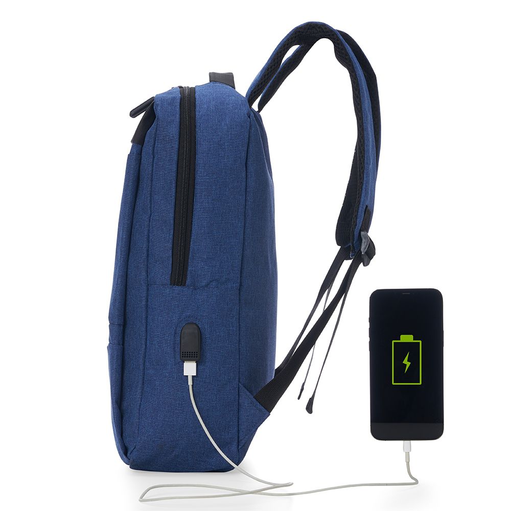 Mochila de Nylon USB 21L Promocional para Brindes