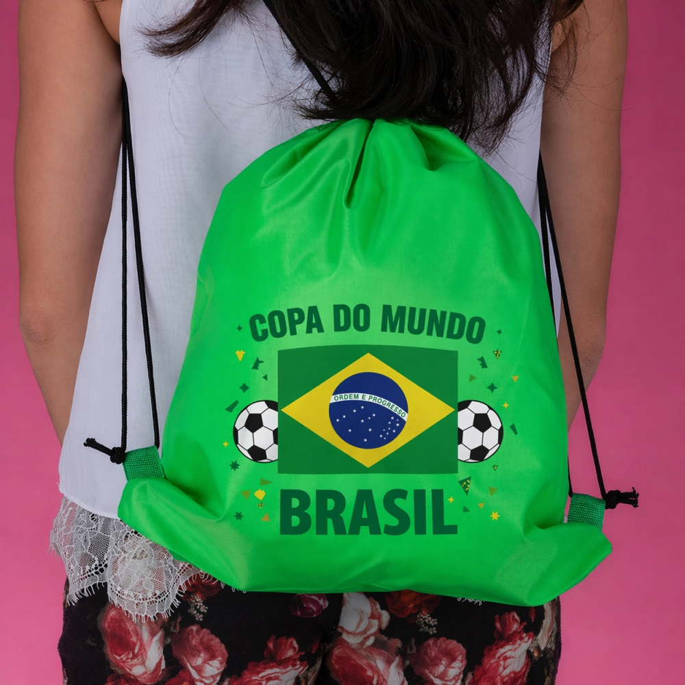 Mochila Saco Poliéster Brindes para Copa do Mundo