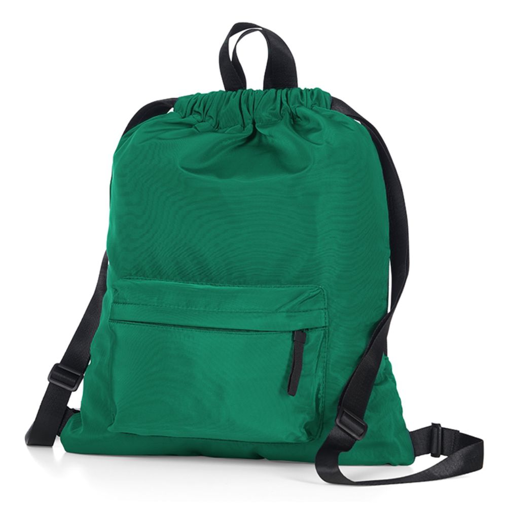 Mochila Saco Verde Poliéster para Brindes Promocionais