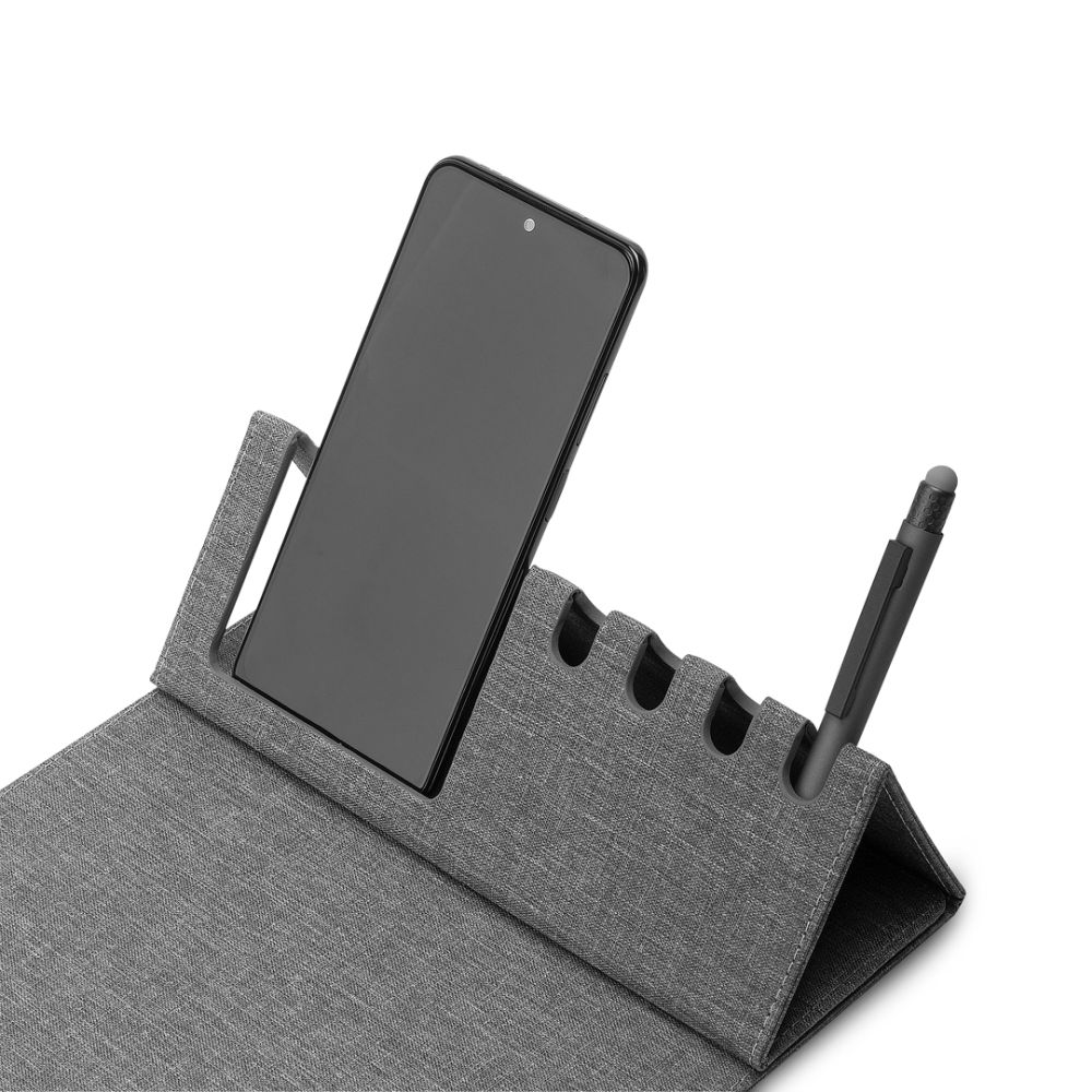 Mouse pad com suporte para celular e canetas Personalizado para brindes corporativos