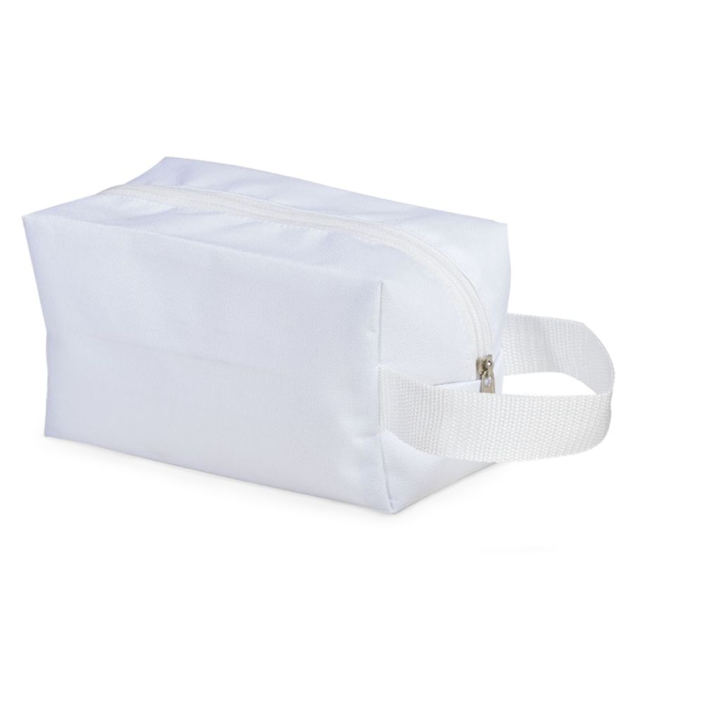 Nécessaire de Nylon Branco para Brindes Promocional