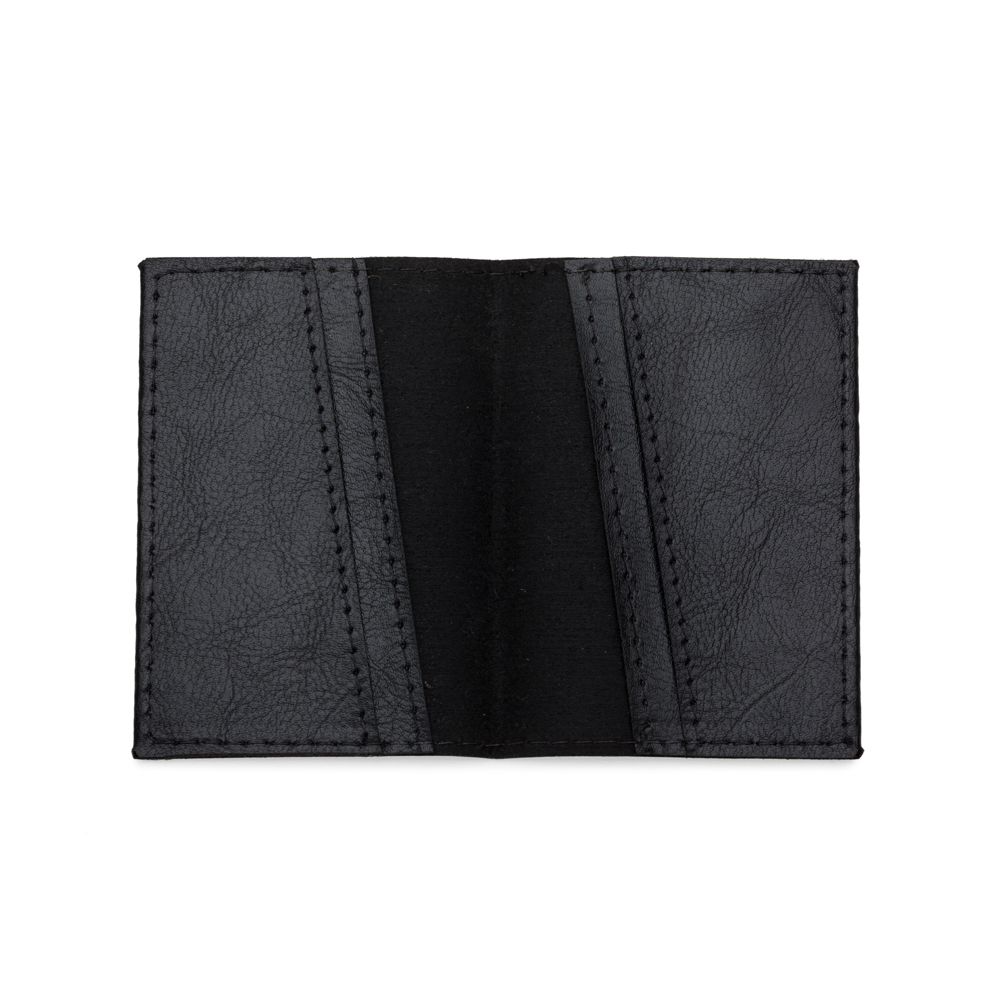 Porta Cartão Couro  Preto Sintético para Brindes Personalizados