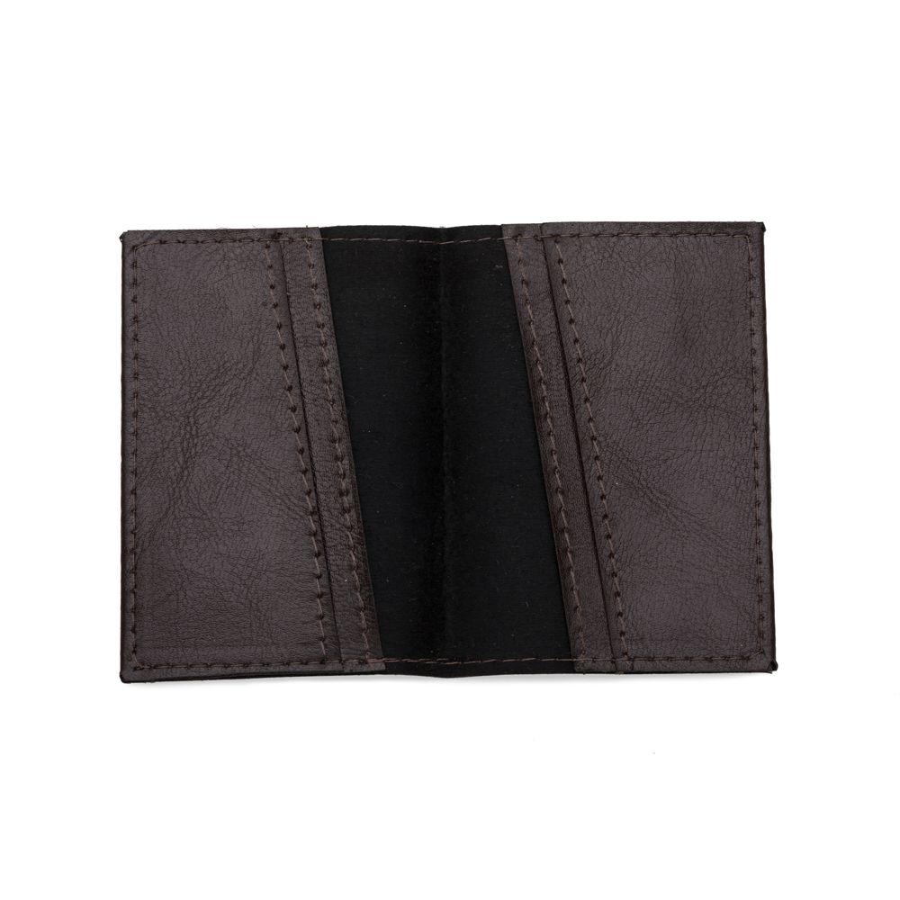 Porta Cartão Couro Marron Sintético para Brindes Personalizados