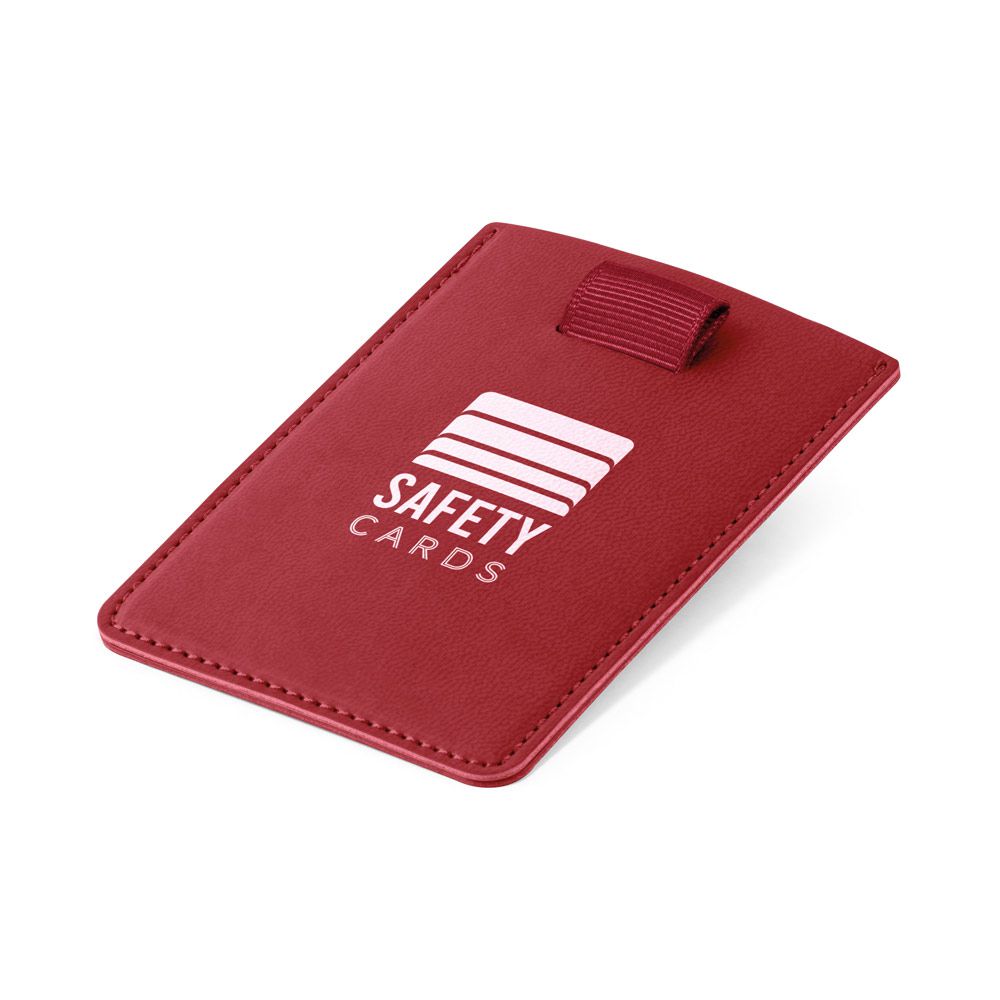 Porta cartões com Bloqueio RFID Vermelho Promocionais para Brindes