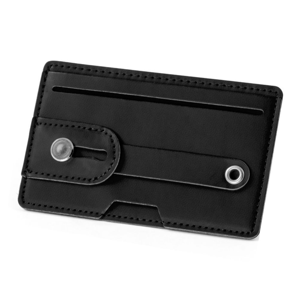 Porta Cartões Preto para Celular com Bloqueio de RFID