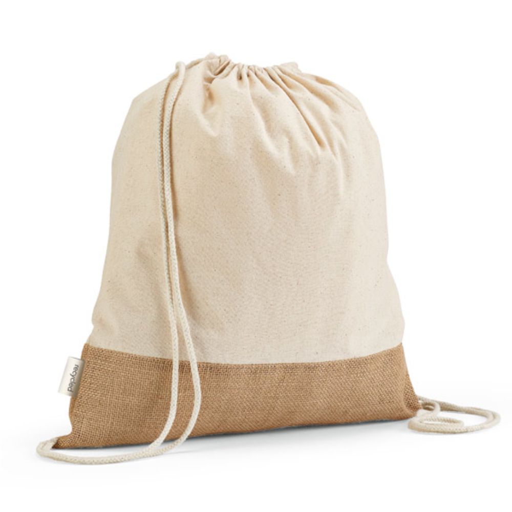 Sacola tipo mochila personalizada para brindes corporativos