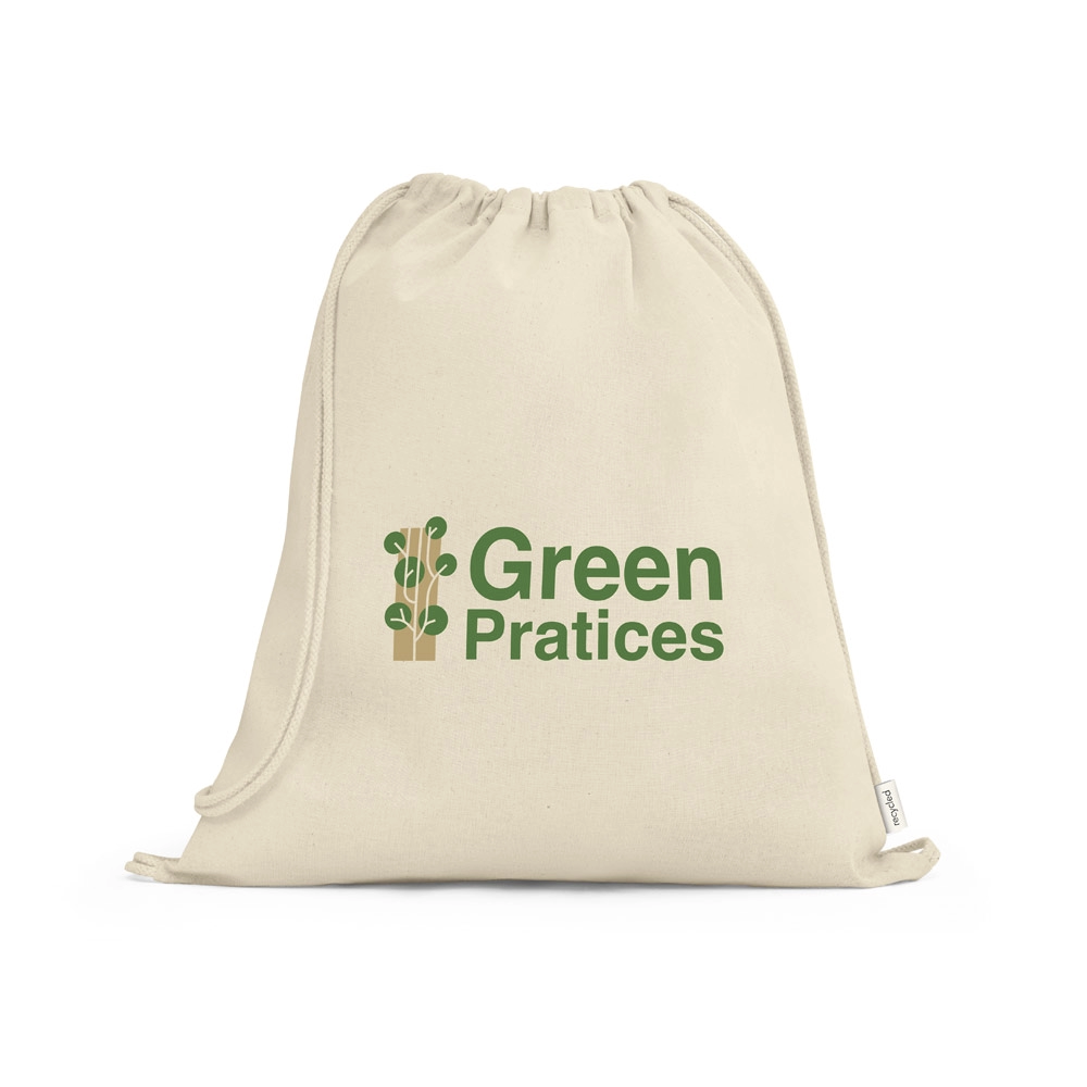 Sacola Tipo Mochila em Algodão Reciclado