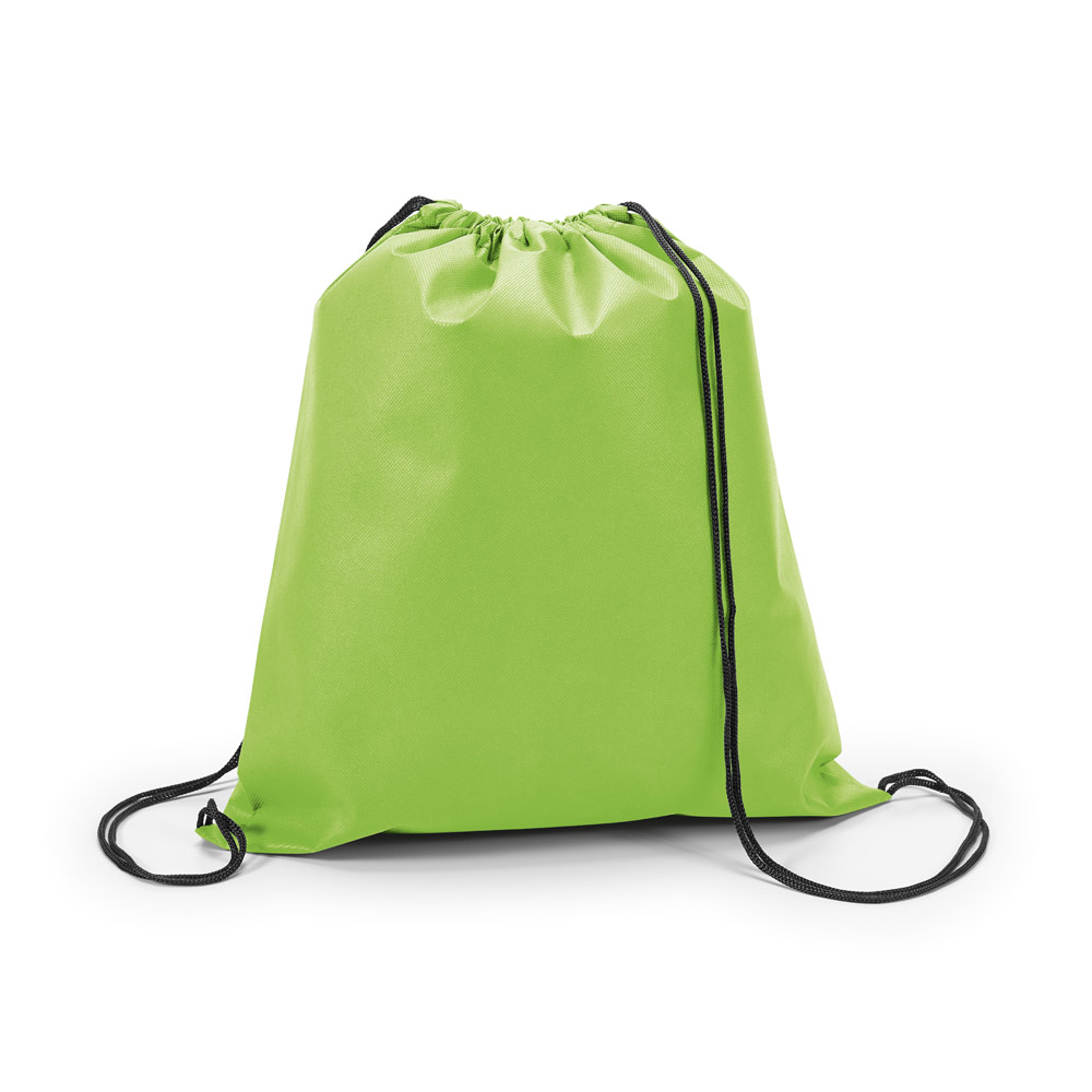 Sacola Tipo Mochila em TNT Personalizada Brindes Verde Claro