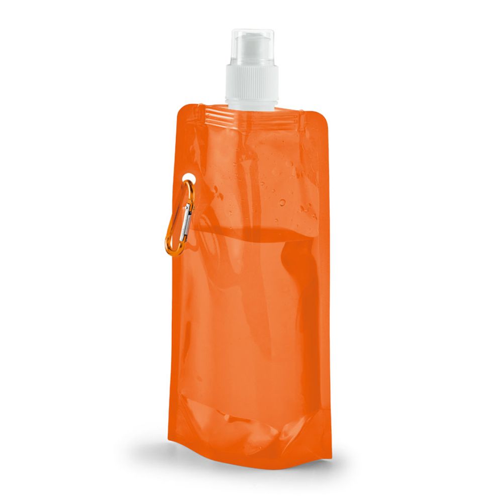 Squeeze Dobrável Laranja 460 ML Promocional para Brindes