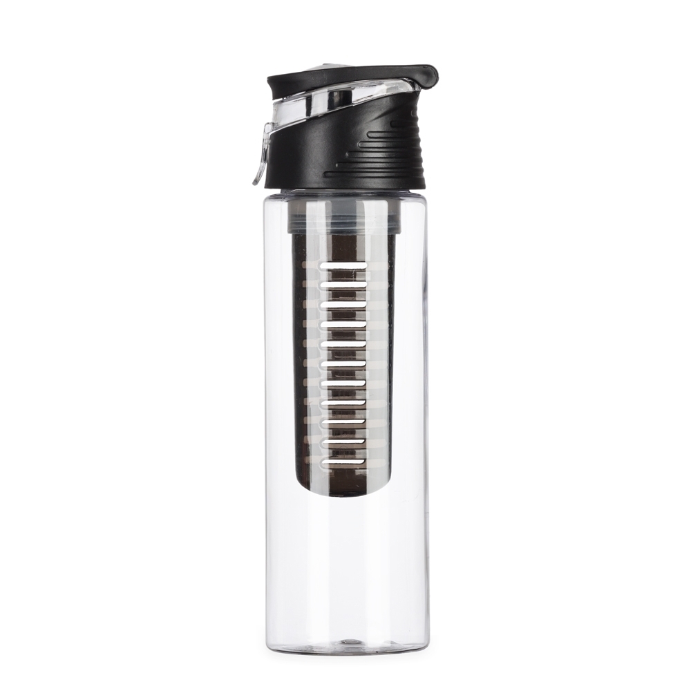 Squeeze Plástico 700ml com Infusor para Brindes Preto