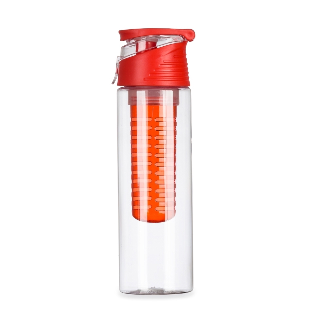 Squeeze Plástico 700ml com Infusor para Brindes Vermelho